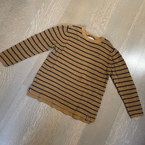 🌺 Zara Boys Camel Striped Sweater size 9